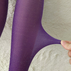 3 Pack Opaque Elastic Tights High Waist Slim Footed Pantyhose