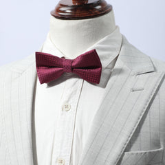 Men's Golden Dot Plaid Bow Tie