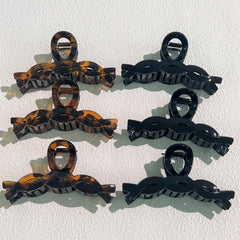 6pcs Large Hair Claw Vintage Solid Shark Claw Hair Accessories