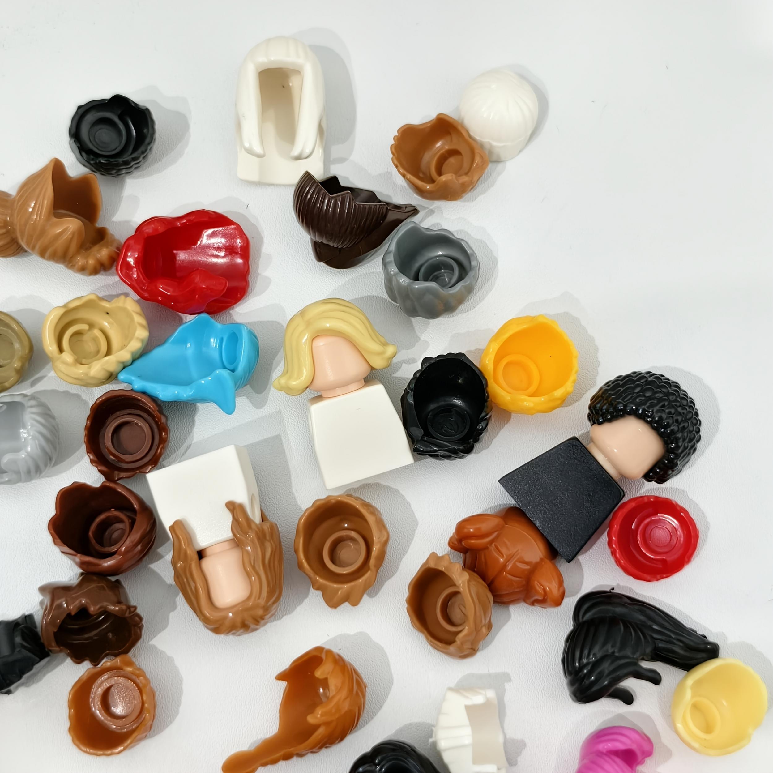 8pcs Assorted Character Hair Building Blocks Multicolor Fun DIY Building Blocks