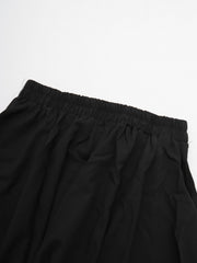 Casual Two Piece Set Puff Sleeve Cropped Tops & Ruched Maxi Skirts