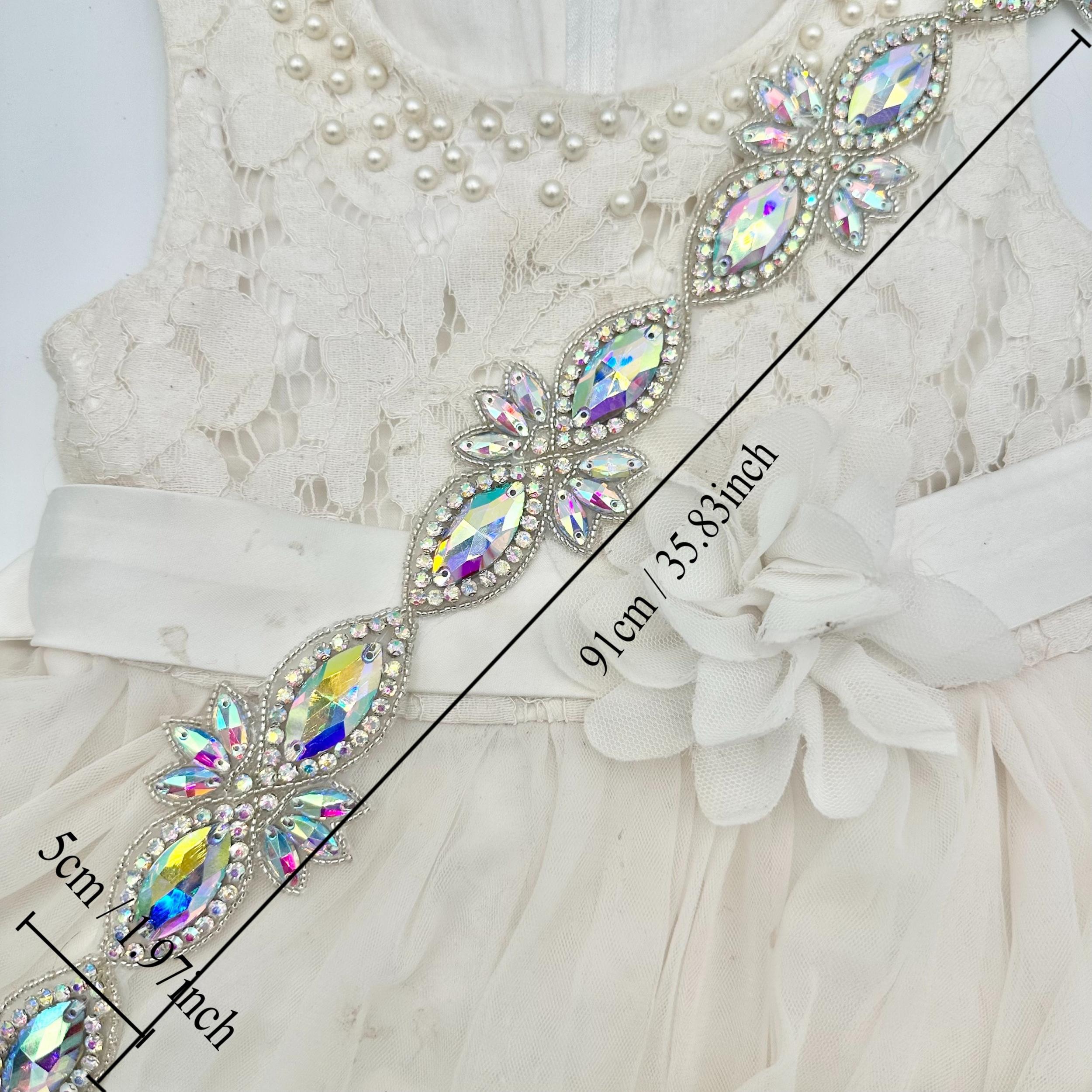 Elegant Glass Buckle with Golden Leaves and Crystal Beads