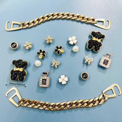 18pcs Bling Shoe Charms For Women Girls Kids Mixed Cartoon Decoration Charms