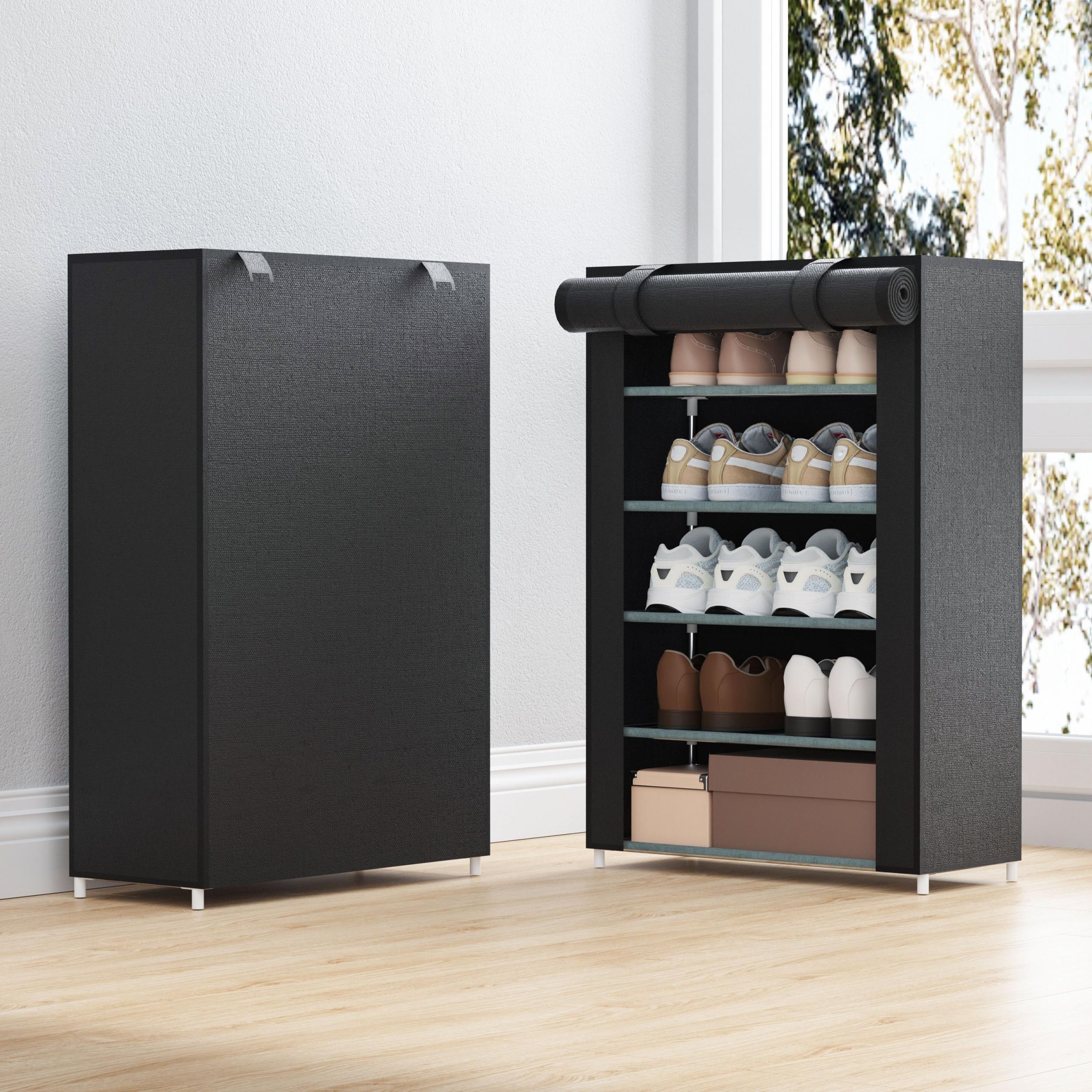 1pc Dustproof Shoes Storage Rack Standing Shoe Rack Large Capacity Shoe Shelf