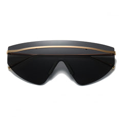 Y2K Rimless Sunglasses Gradient Lens Metal Temple Glasses