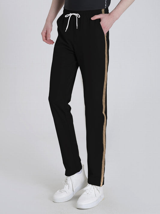 Stripe Patchwork Slacks Men's Casual Slim Fit Dress Pants