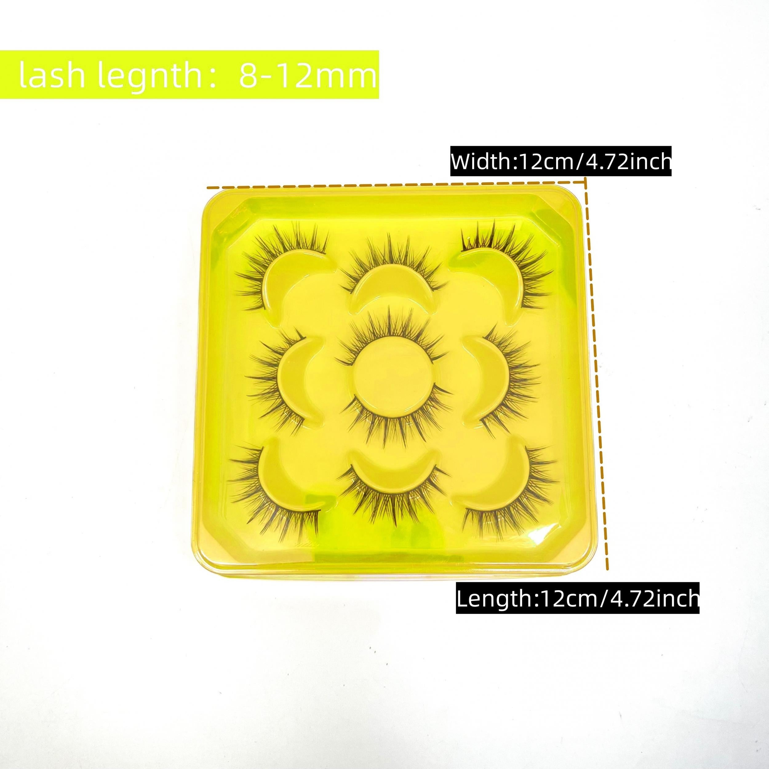 5 Pairs Mink Natural Fluffy 3D Short False Eyelashes