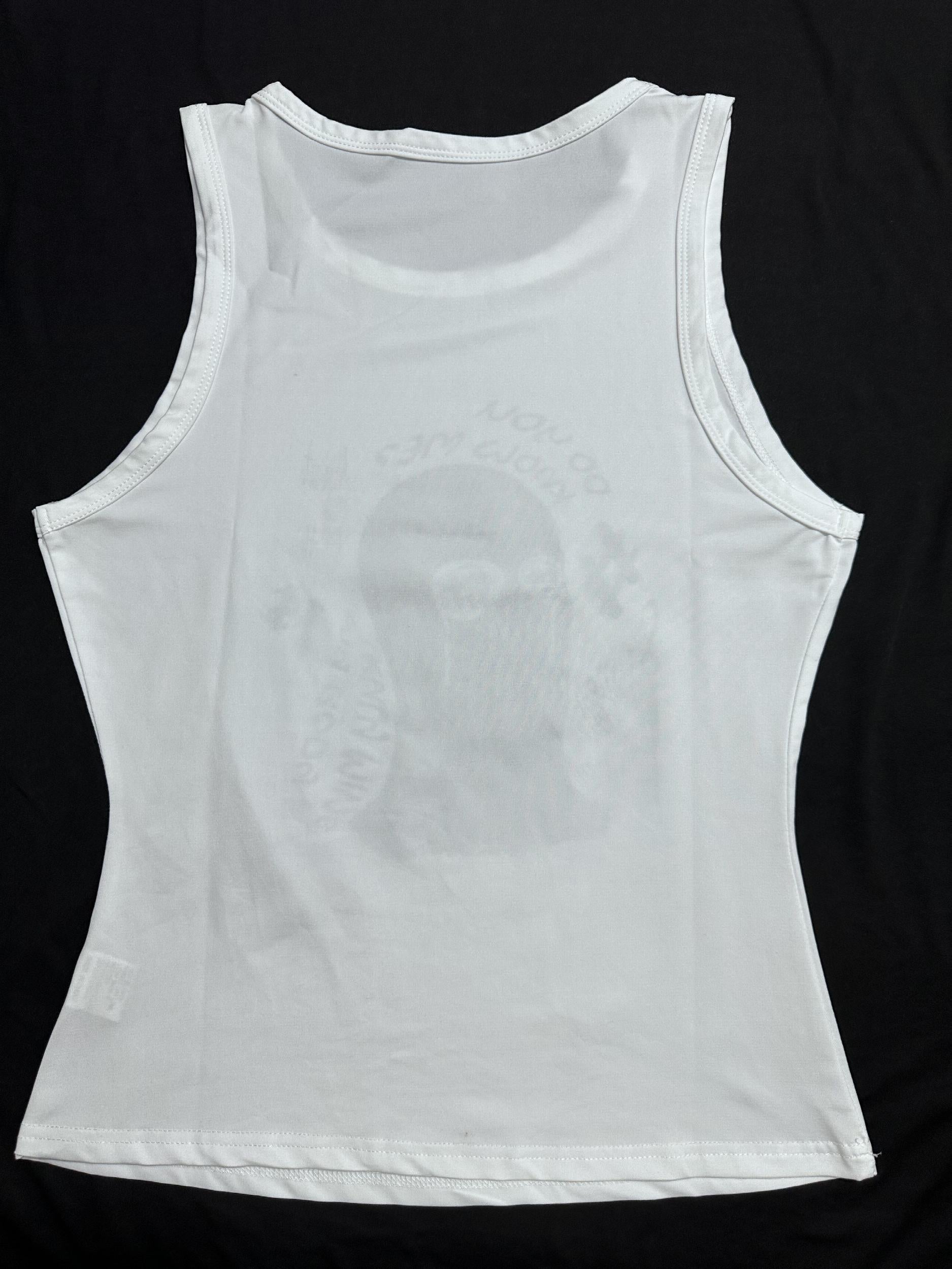 Graphic Print Crew Neck Tank Top for Women