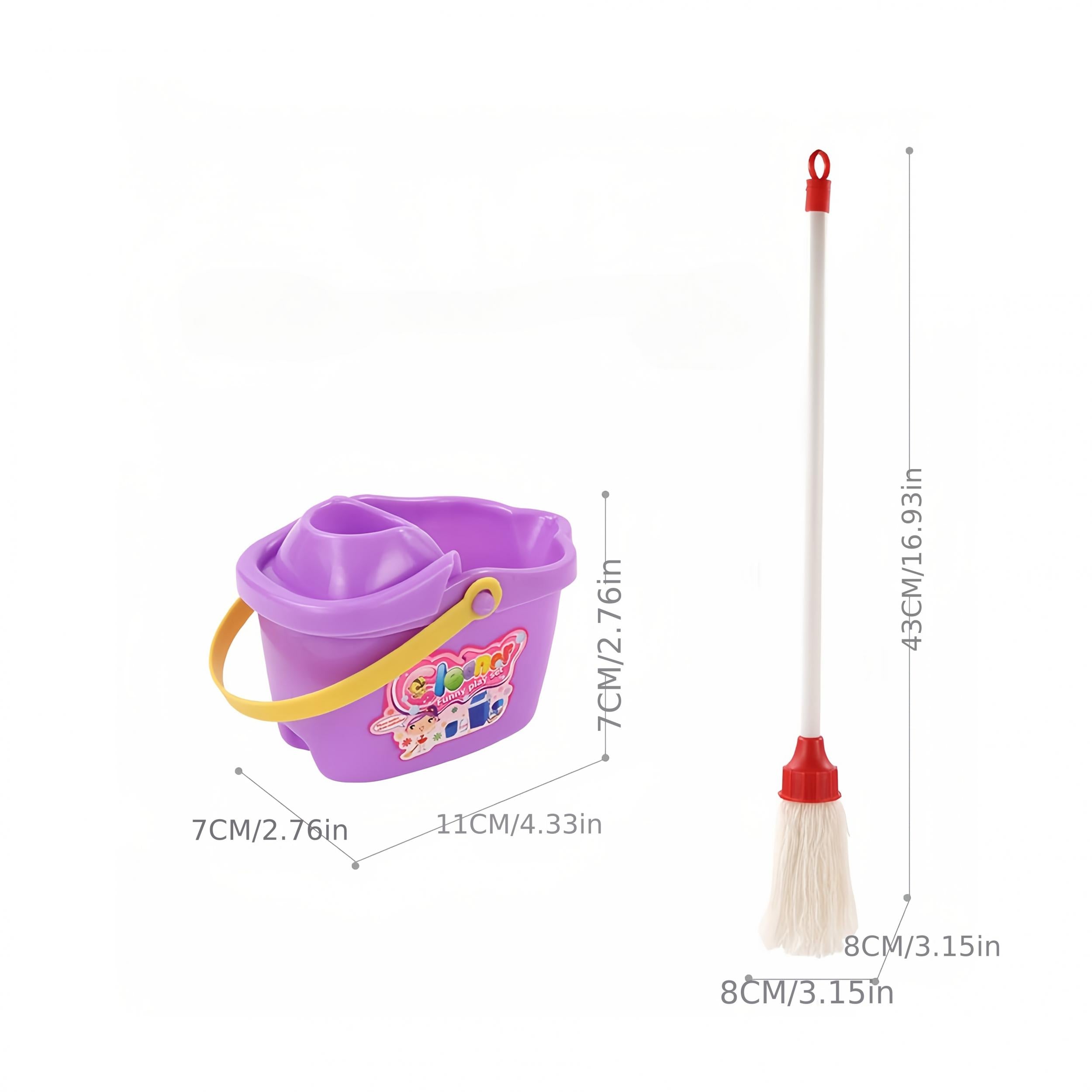 Kids Pretend Play Broom and Dustpan Set