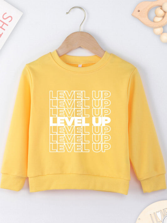 Kid's LEVEL UP Sweatshirt Long Sleeve Top Boy's Clothes
