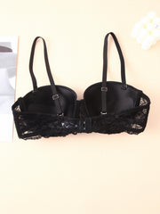 3 Pcs Lace Beaded Bra Lightweight Push Up Wireless Everyday Bra Women's Lingerie