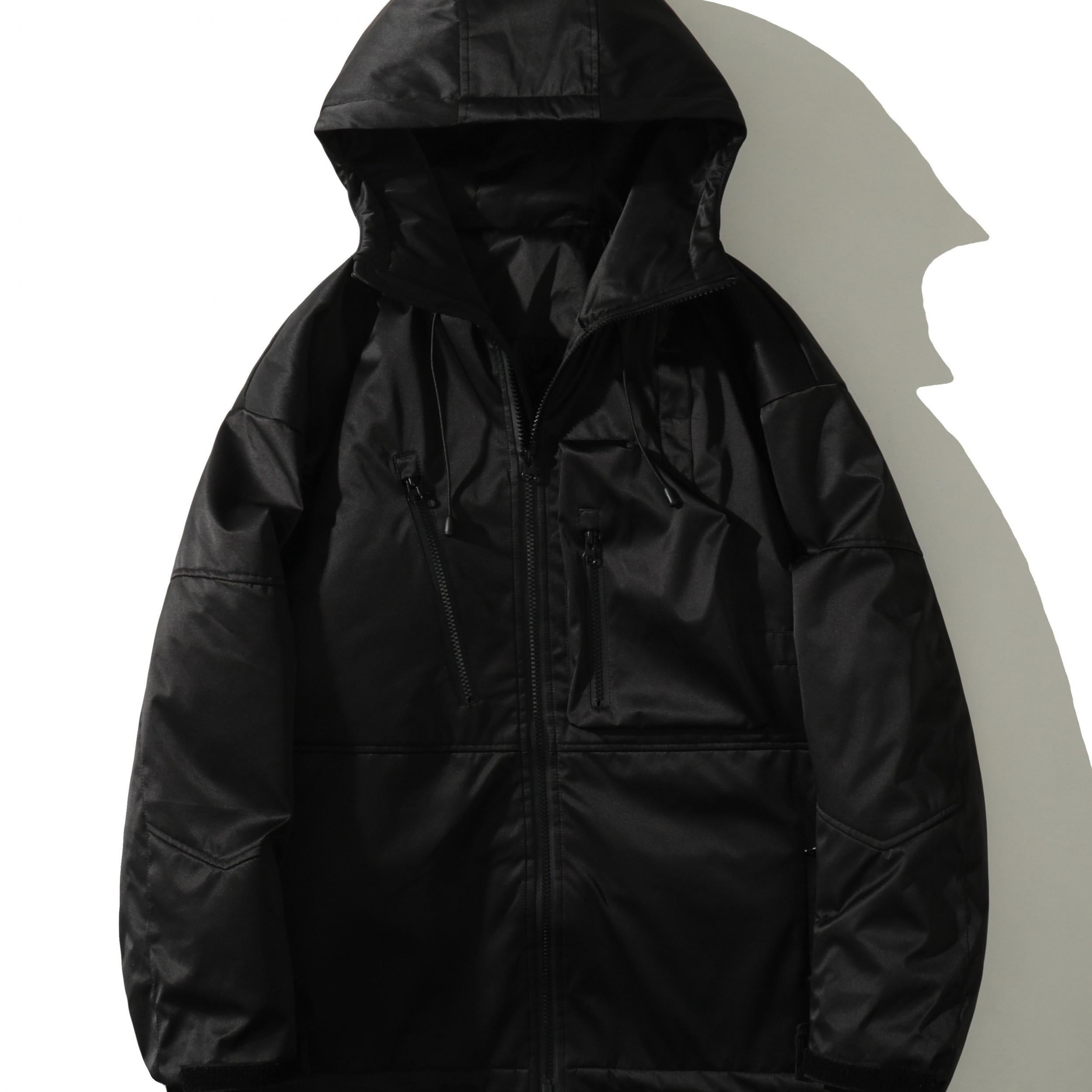 Drawstring Waterproof Ski Jacket Thick Thermal Pockets Coat