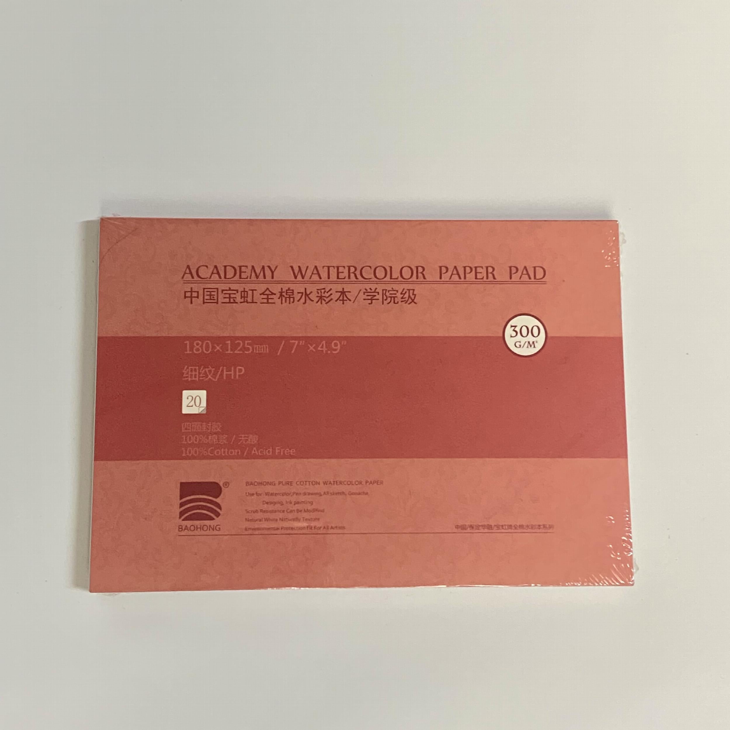Watercolor Paper Pad 300gsm 20 Sheets Cold Press 63 5KG for Painting & Drawing