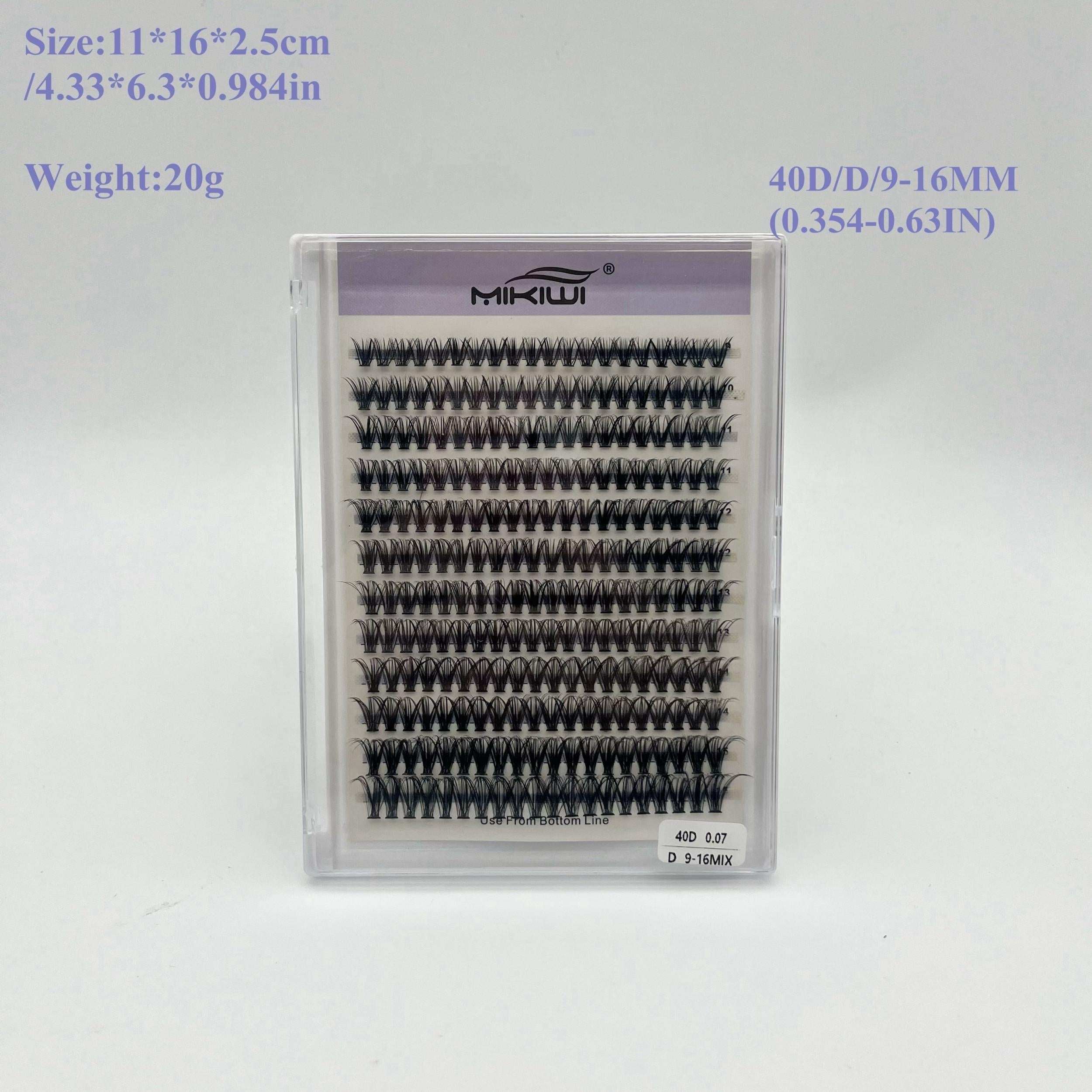 DIY Clusters Lashes Individual Extension Kit 30D 40D D Curling 9 16mm Mix Length