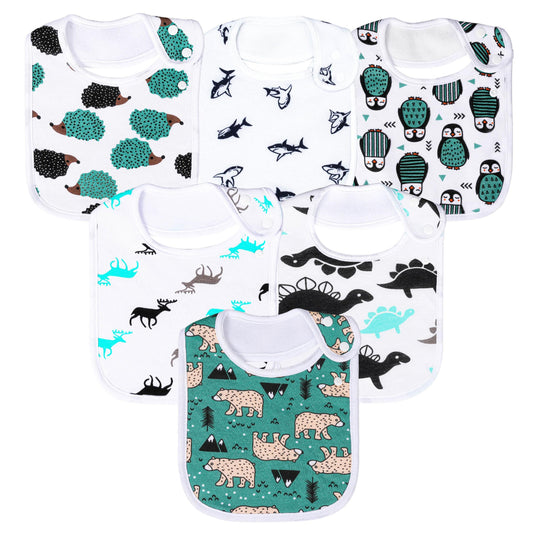 6pcs Soft & Absorbent Bandana Drool Bibs Set for Babies 0-36 Months