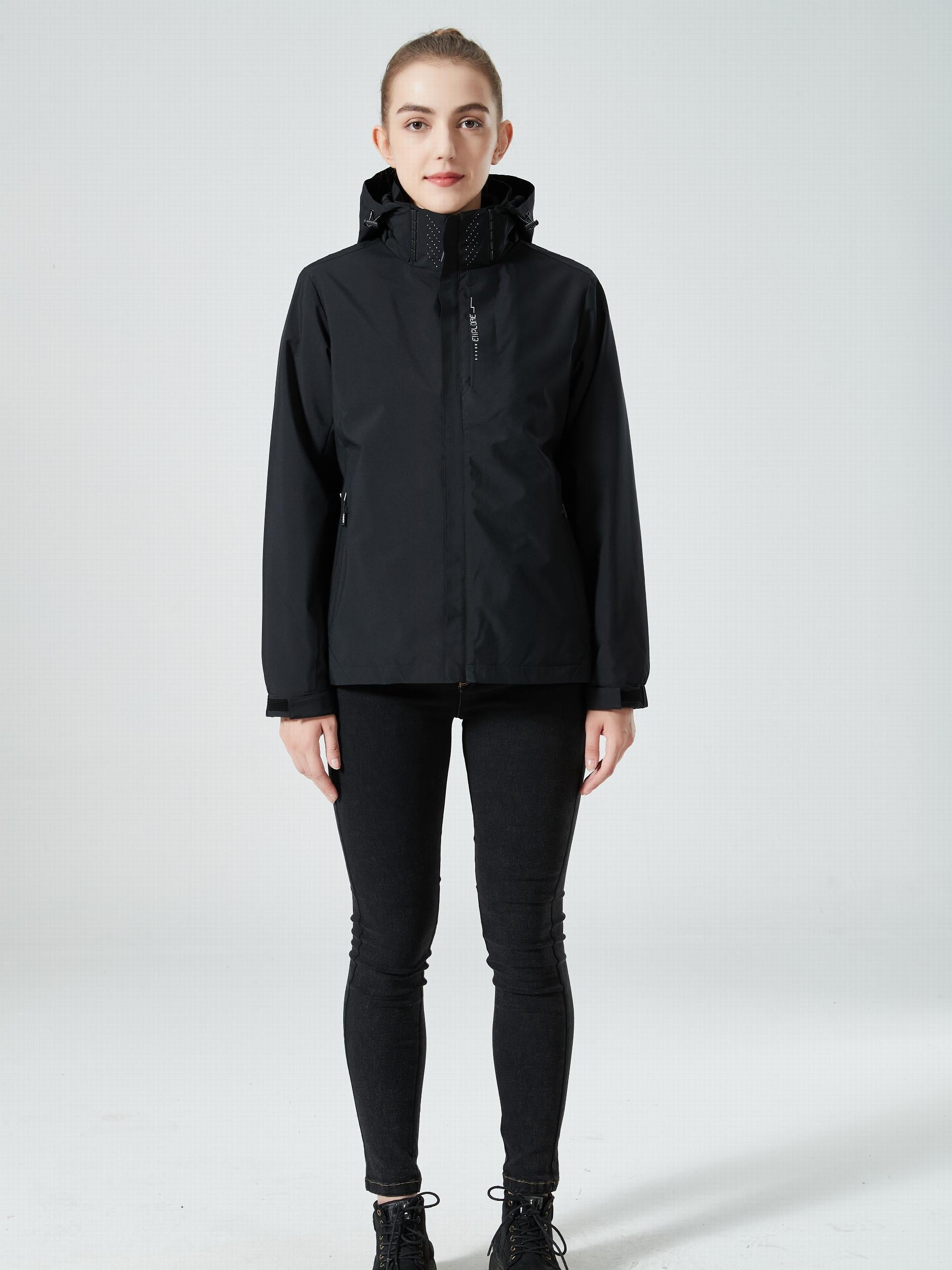 Women's 3-in-1 Outdoor Jacket, Thermal, Waterproof, Hardshell with Fleece