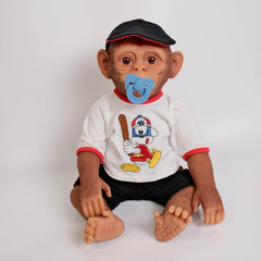 Realistic 20-Inch Vinyl Open-Eyed Monkey Doll