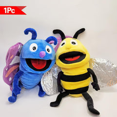 Whimsical Butterfly & Bee Plush Puppets Interactive Toys Gift Set
