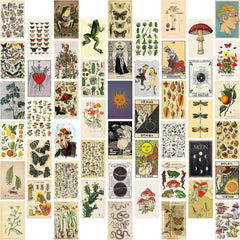 50pcs Retro Wall Collage Kit Small Posters Photo Collection Bedroom Decor