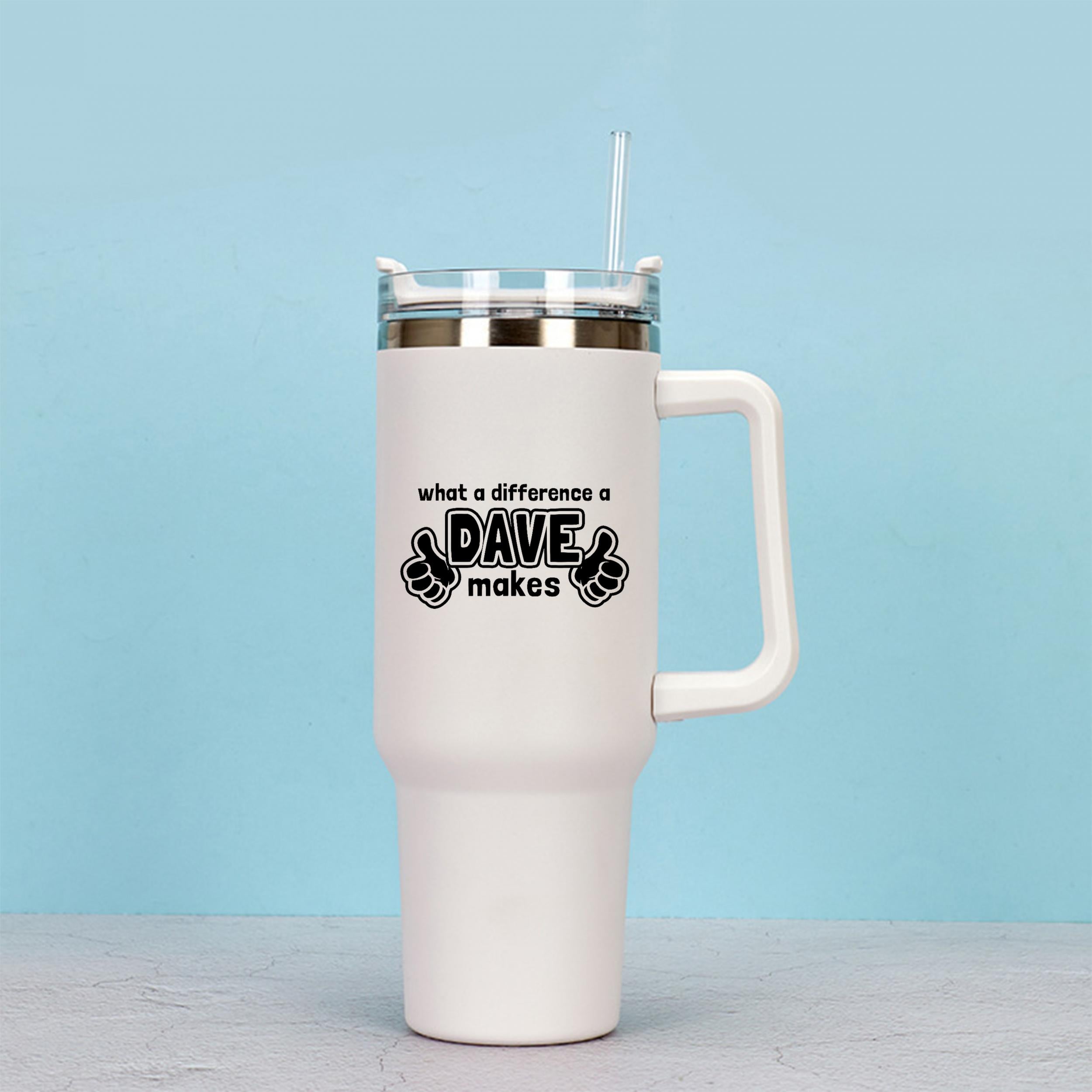 1200ml Stainless Steel Water Cup Insulated Bottle With Handle & Straw