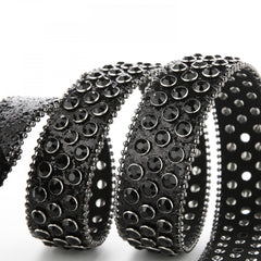 Rhinestone Glitter Punk Belt Y2K Sparkly PU Belt