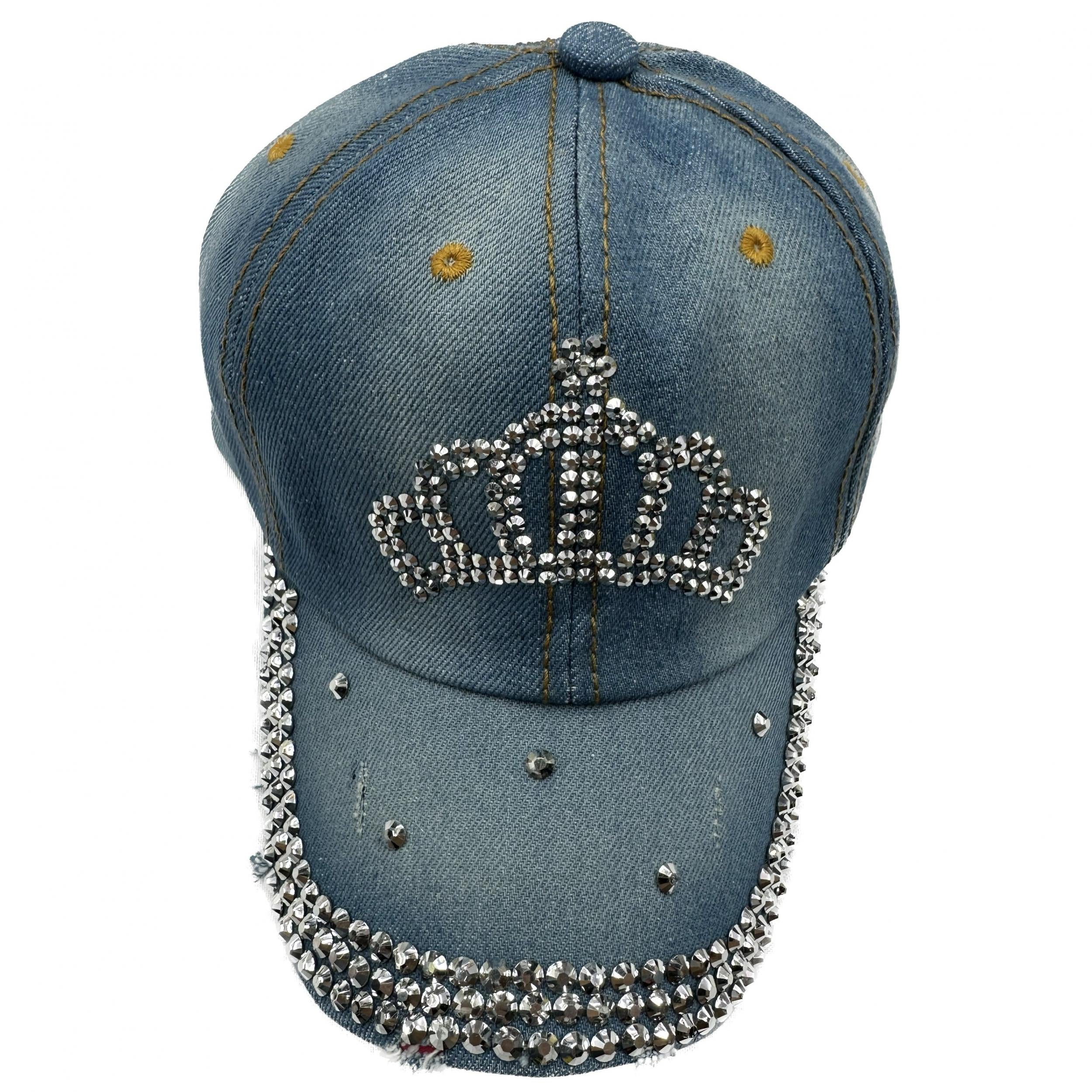 Unisex Sunshade Breathable Baseball Cap With Rhinestone