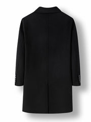 Men's Woolen Trench Coat Double Breasted Overcoat