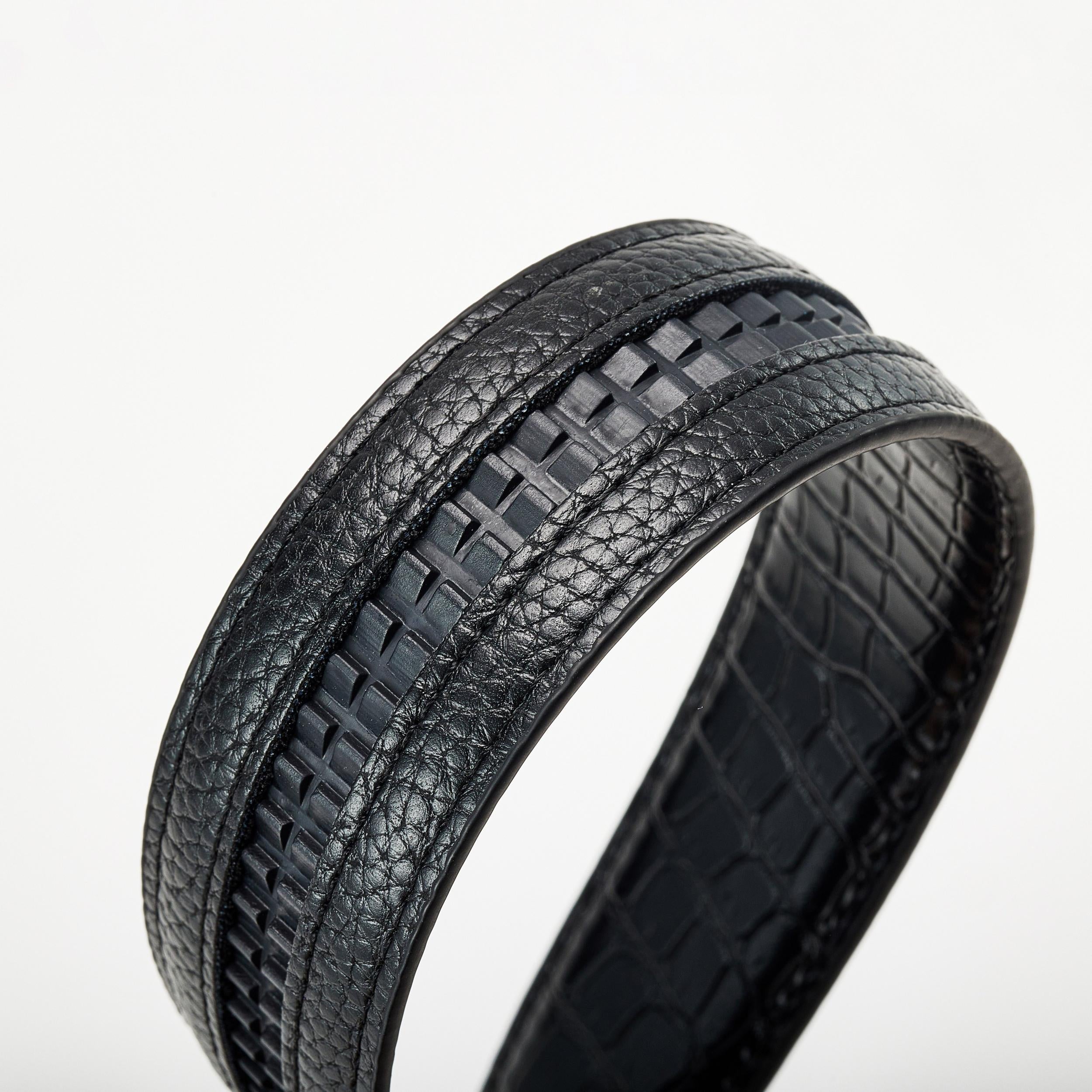 AODIDAISHU Men's Crocodile Pattern Leather Belt
