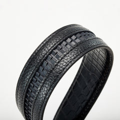 AODIDAISHU Men's Crocodile Pattern Leather Belt