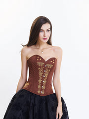 Gothic Court Style Waist Corset Lace Floral Shapewear