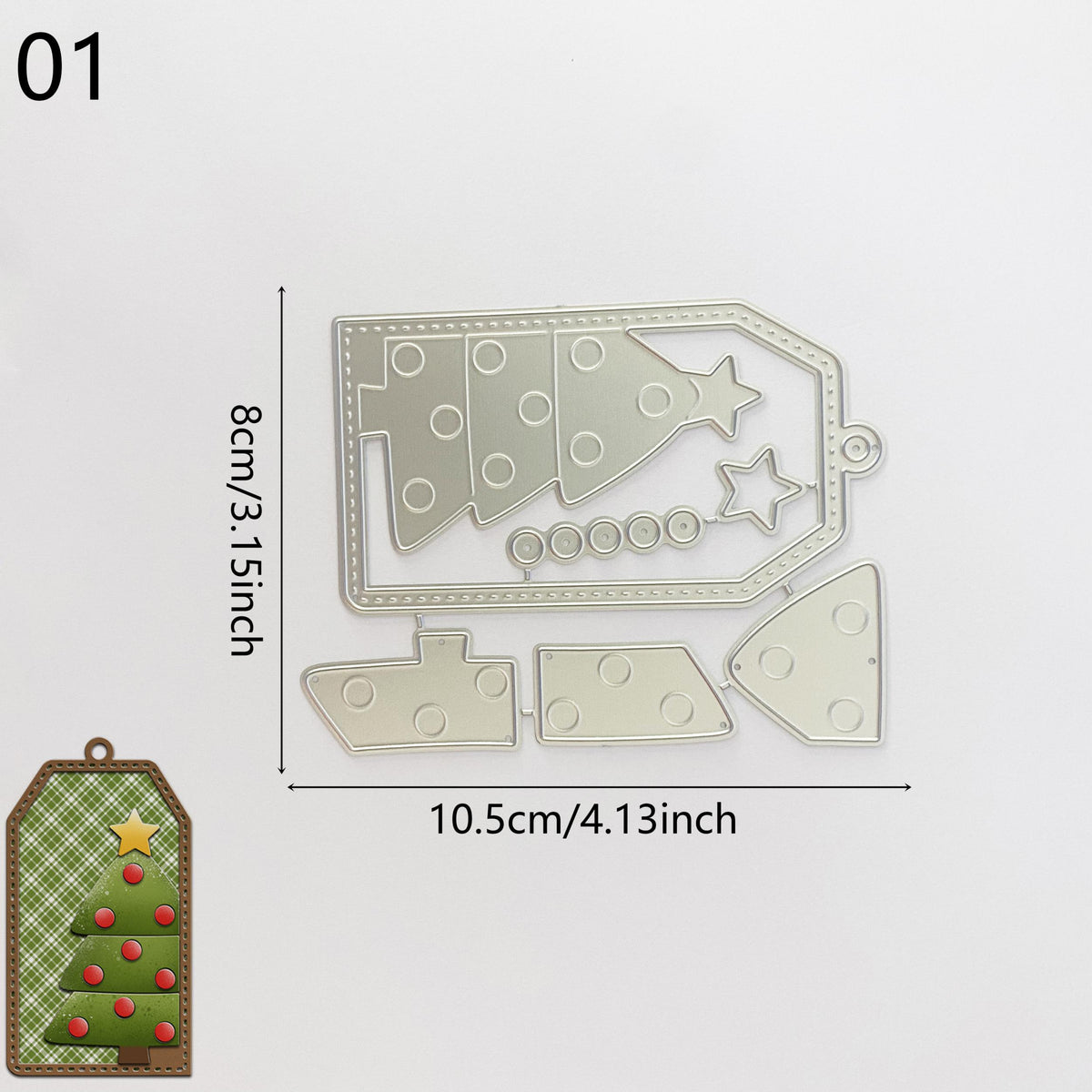 Christmas Metal Cutting Dies Set DIY Scrapbooking Supplies For Shaker Cards