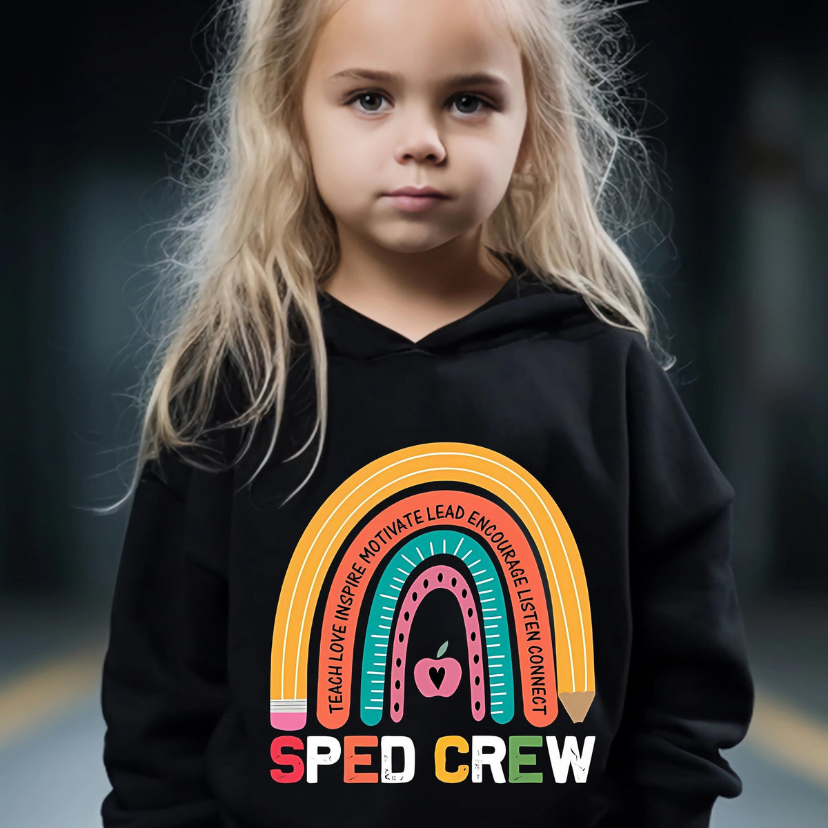Girls Rainbow Hooded Sweatshirt & Sweatpants Set