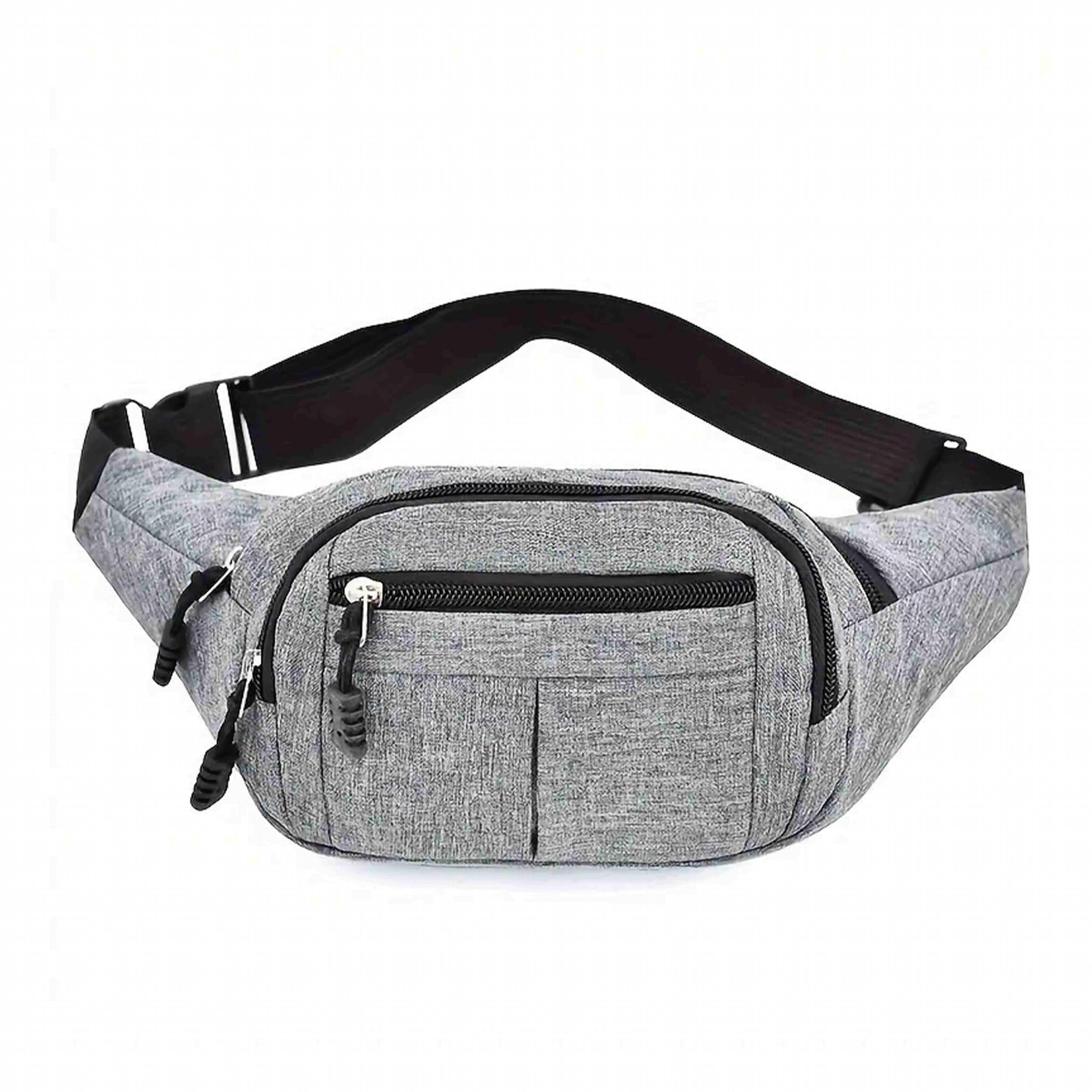 Men's Waist Bag with Multiple Compartments for Travel Motorcycle Hiking