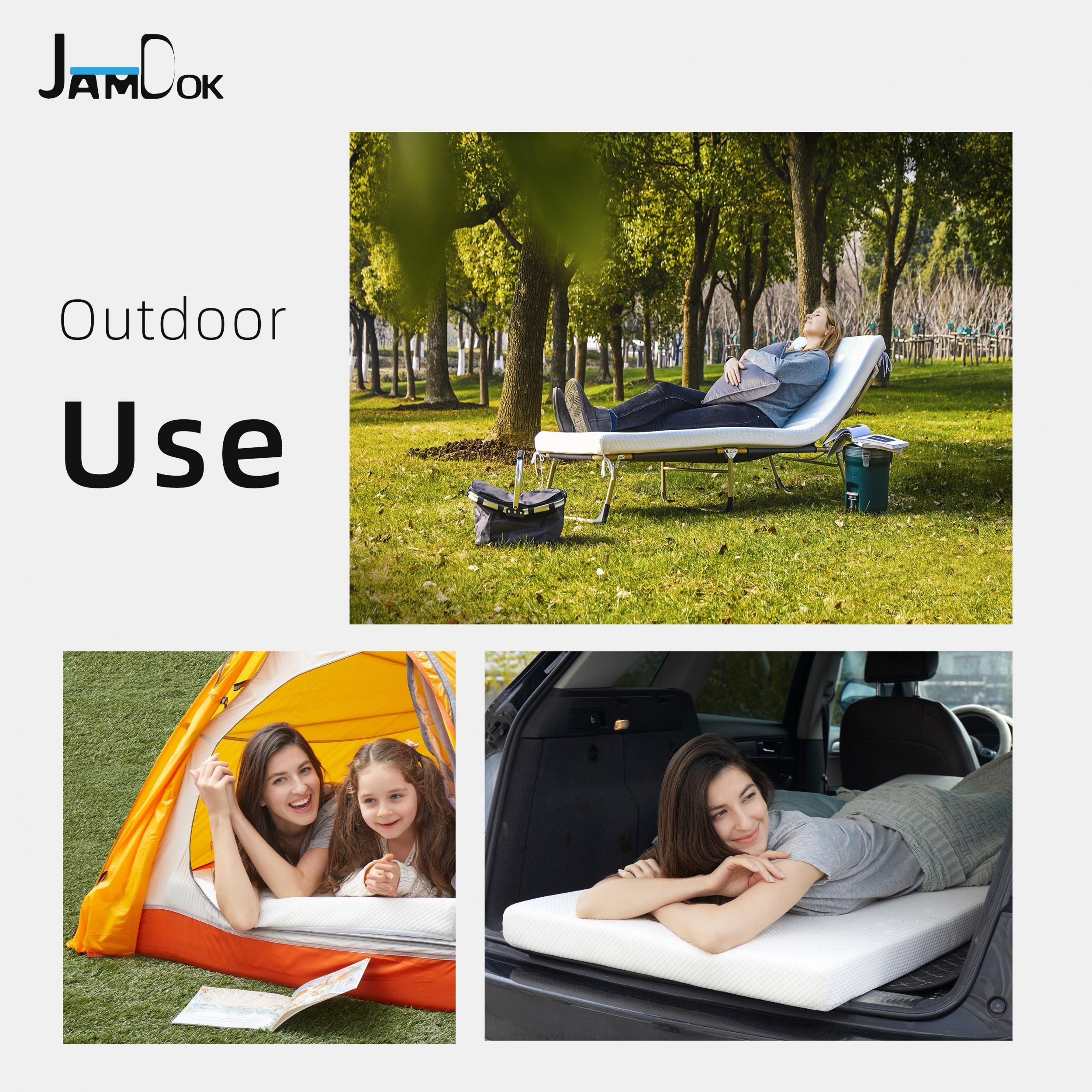 Portable Camping Mattress Topper - High Density Ventilated Roll Up Pad