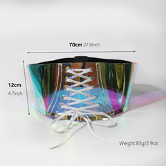 Pink Lace Up Y2K Corset Waspie Belt for Women