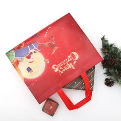 8pcs Large Christmas Tote Gift Bags With Handles Reusable Non woven Gift Bag