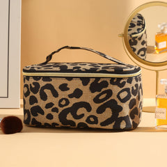 Leopard Makeup Bag Travel Cosmetic Case Portable Toiletry Bags Organizer