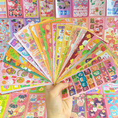 100pcs Random Laser Card Stickers Creative Diy Cartoon Stickers