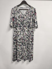 Women's Plus Floral Print Half Sleeve Dress