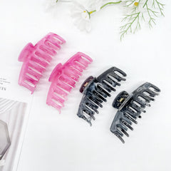 4pcs Large Hair Claw Style Solid Ponytail Holder Hair Accessories