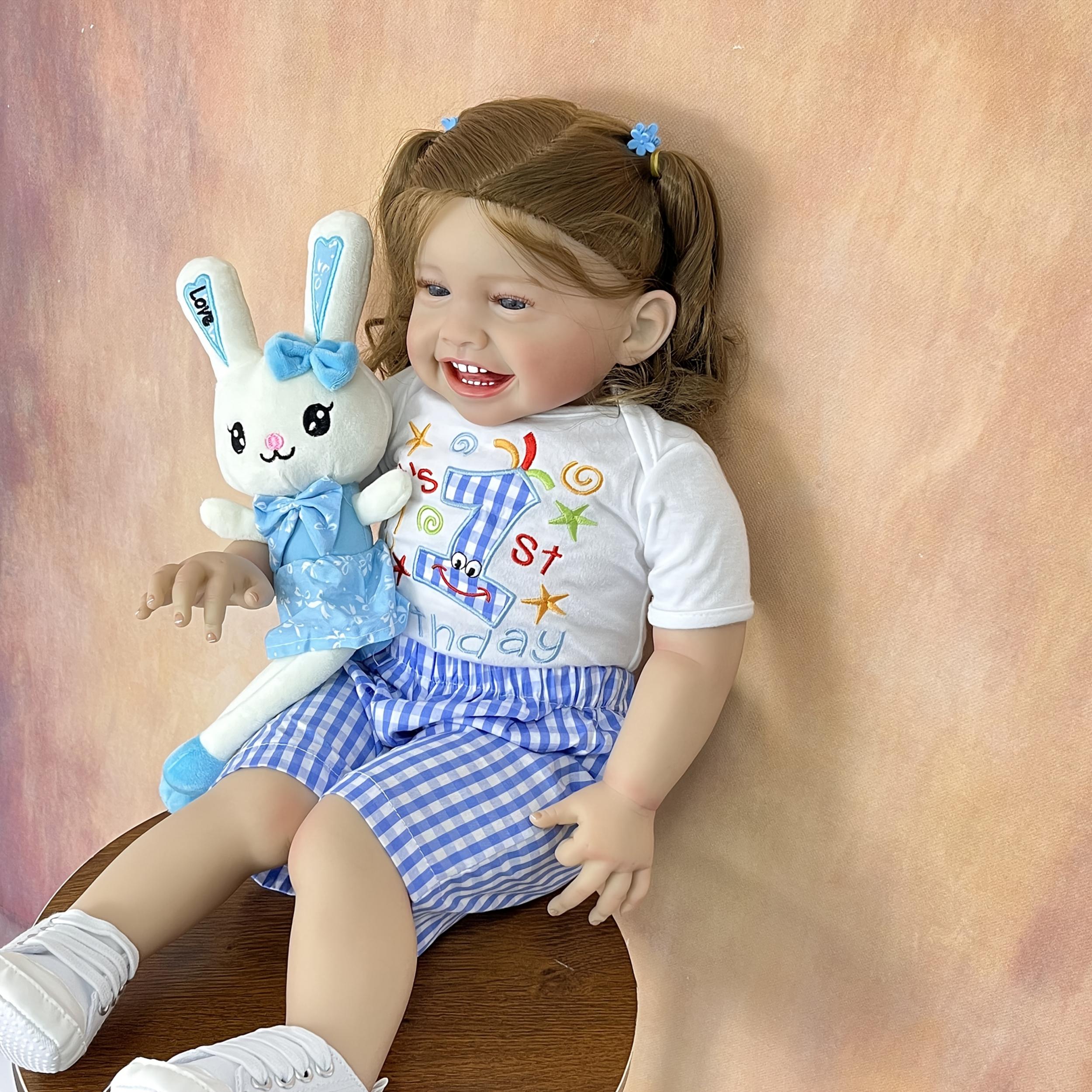 24 inch Reborn Youngsters Doll Realistic 3D Painted Skin Soft Silicone