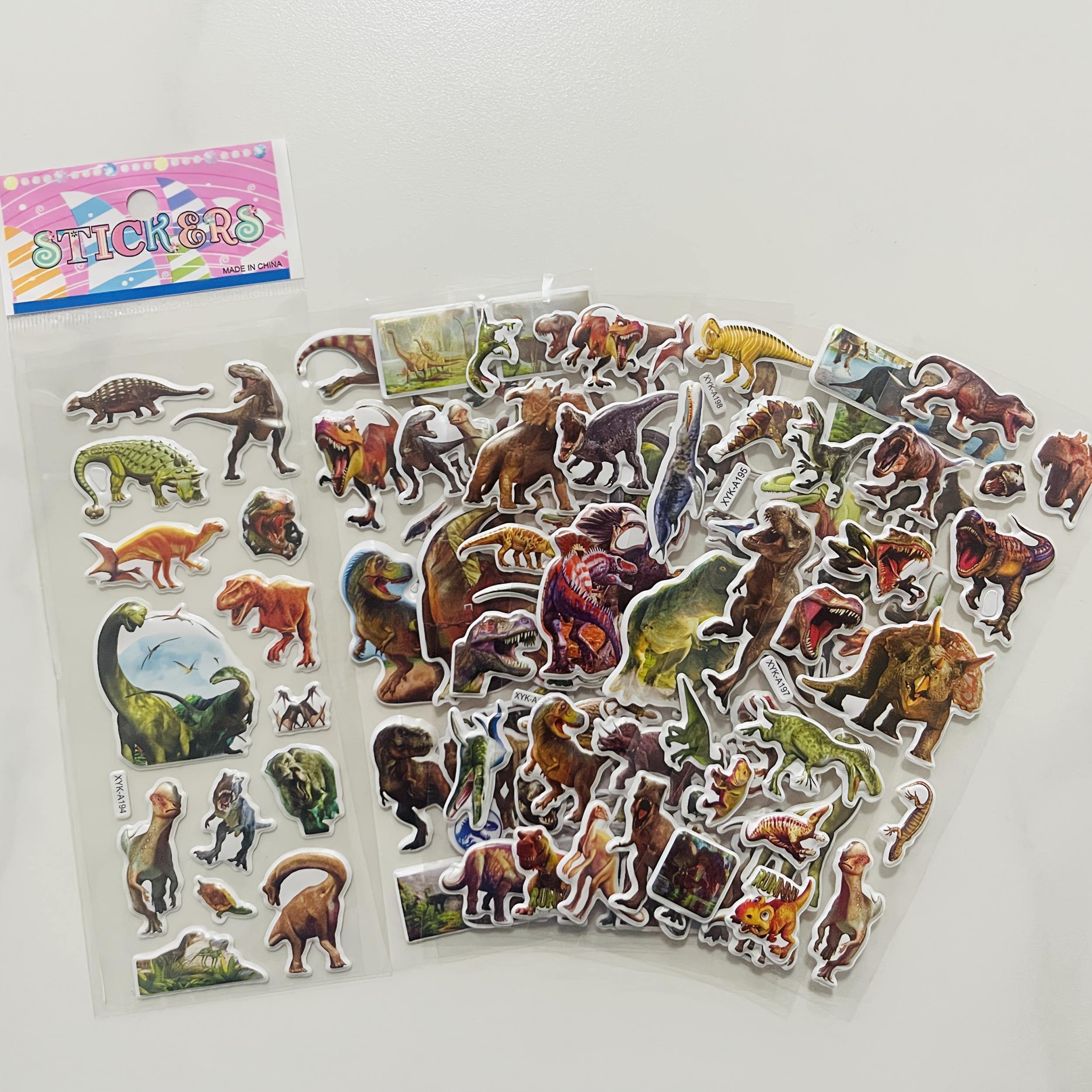 8pcs 3D Dinosaur Bubble Stickers T-Rex Animal Party Home Decoration