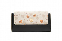 Purity Wallet Women's Long Wallet PU Bear Buckle Zipper Handbag