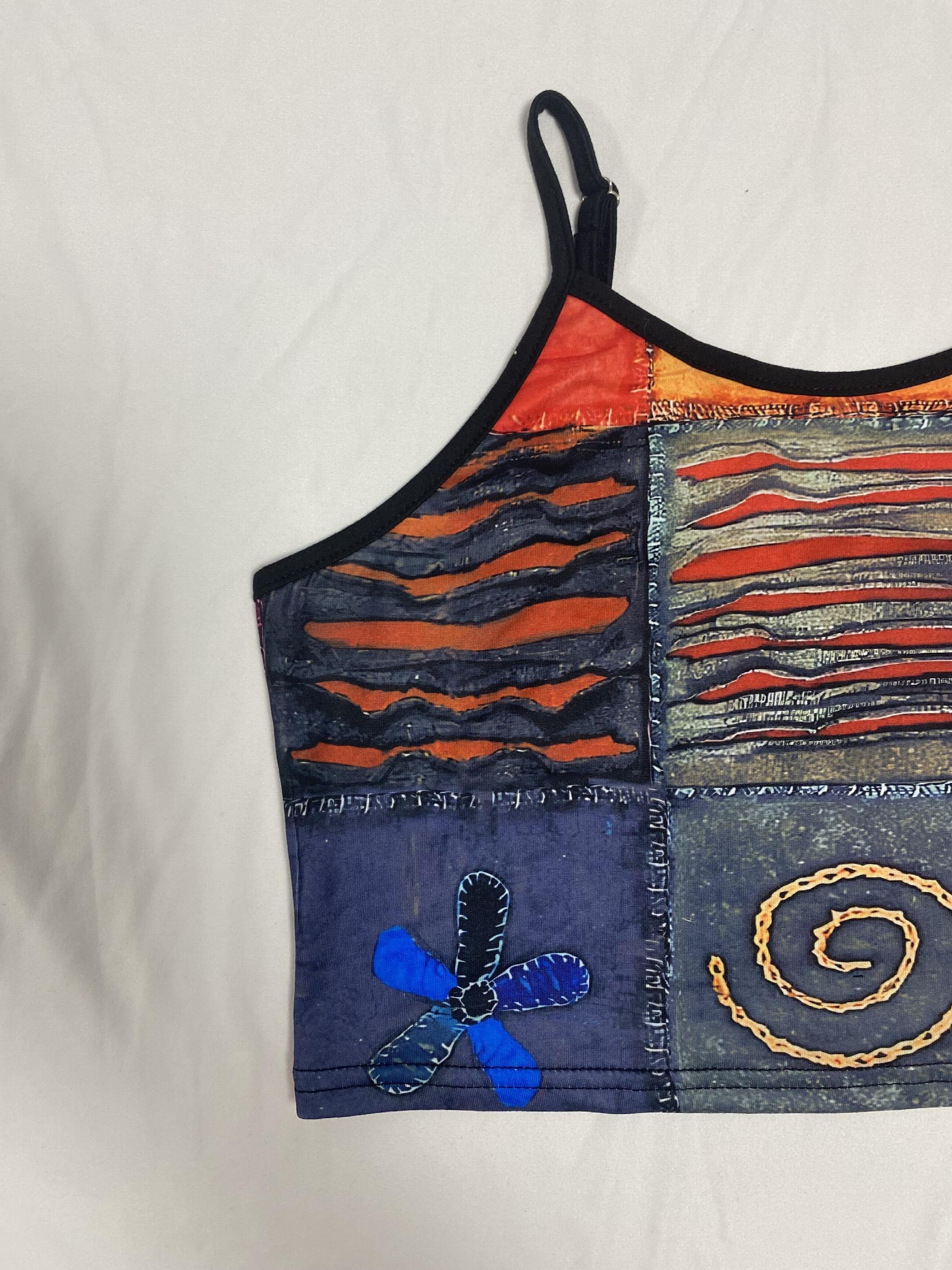 Print Cami Top Sexy Spaghetti Summer Sleeveless Women's Clothing