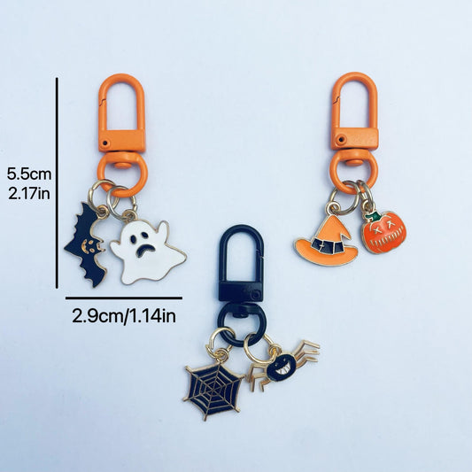Creative Witch Pumpkin Spider Bat Keychain Wallets Backpacks Car Keys Pendant