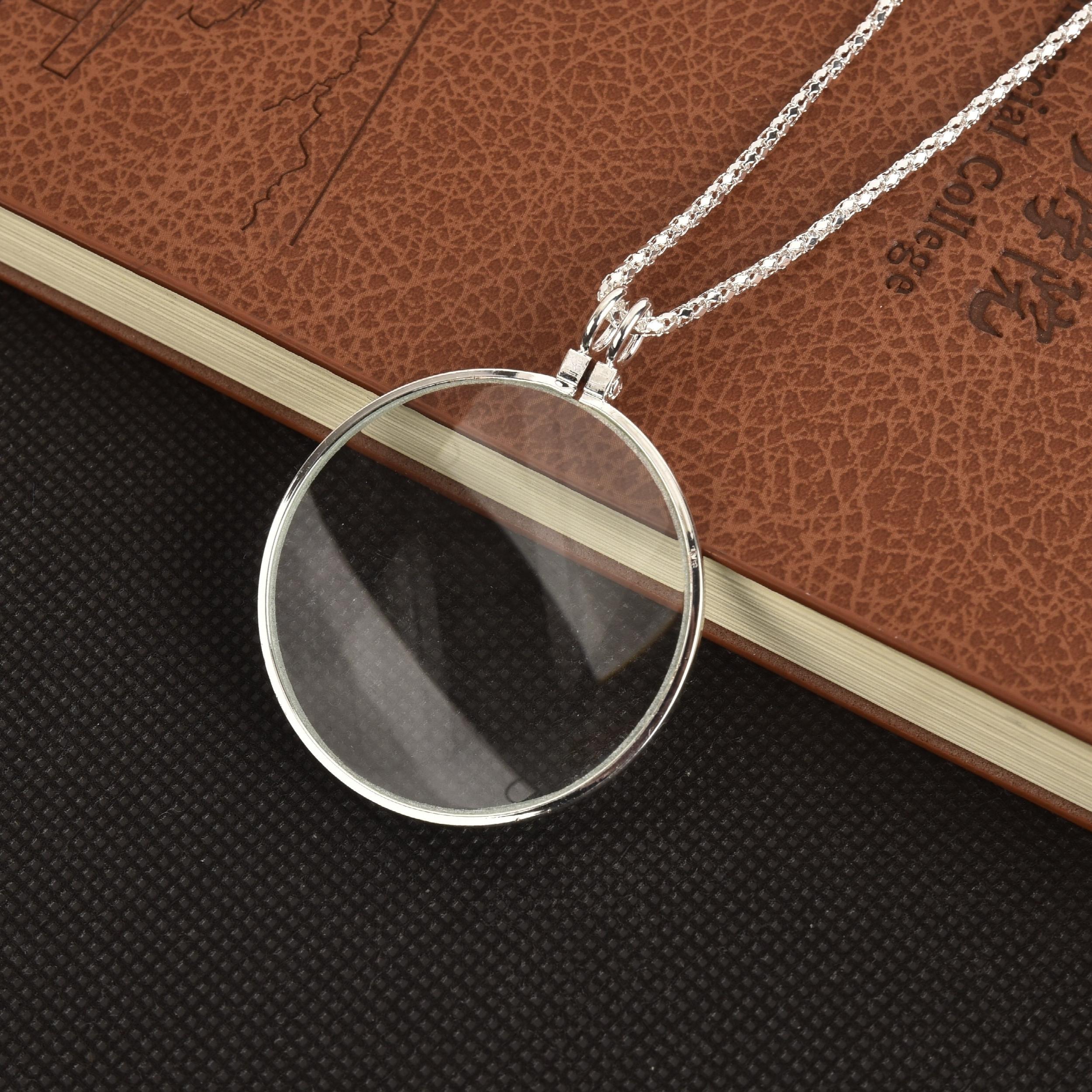 Portable Necklace Magnifying Glass for Reading Crafting Jewelry Making