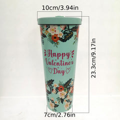 30oz Stainless Steel Vacuum Insulated Cup with Straw