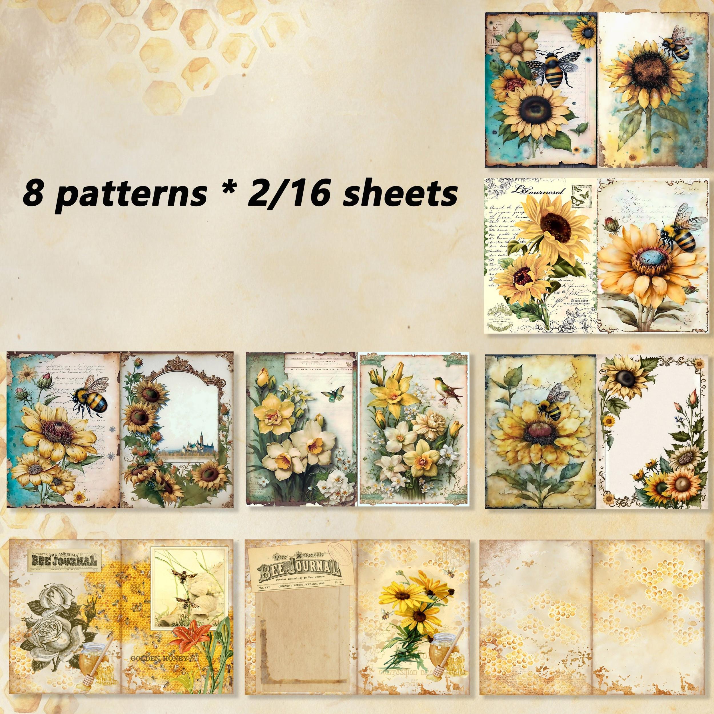 Bee Theme Scrapbook Paper 16 Sheets A5 20lb 98 Brightness - Clearance Sale