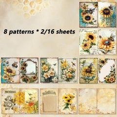 Bee Theme Scrapbook Paper 16 Sheets A5 20lb 98 Brightness - Clearance Sale