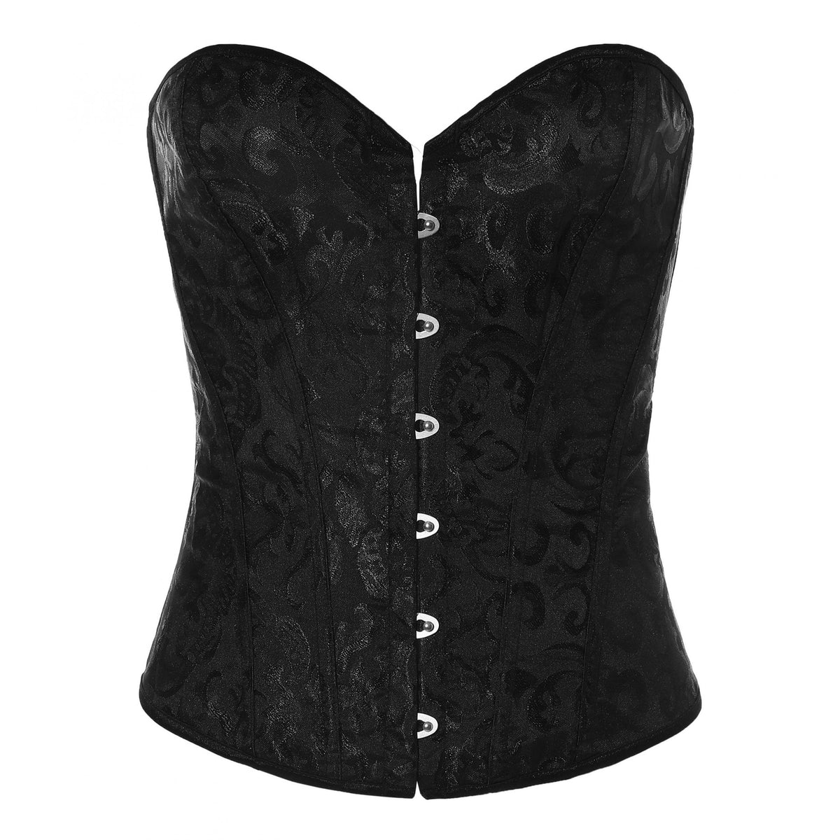 Jacquard Strapless Corset Bustier Tummy Control Lace Up Slimmer Body Shaper